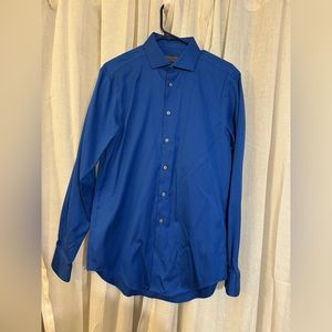 Dark blue Calvin Klein men’s dress shirt slim fit
